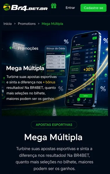 Promo&ccedil;&atilde;o "Mega M&uacute;ltipla", da Br4bet