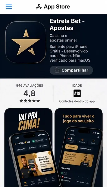 Aplicativo Estrela Bet tem mais de 1 milh&atilde;o de downloads no Brasil
