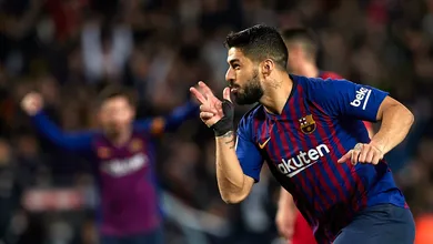 Barcelona sofreu 80 minutos jogando pouco contra o Atl&eacute;tico, mas teve Su&aacute;rez e Messi para decidirem