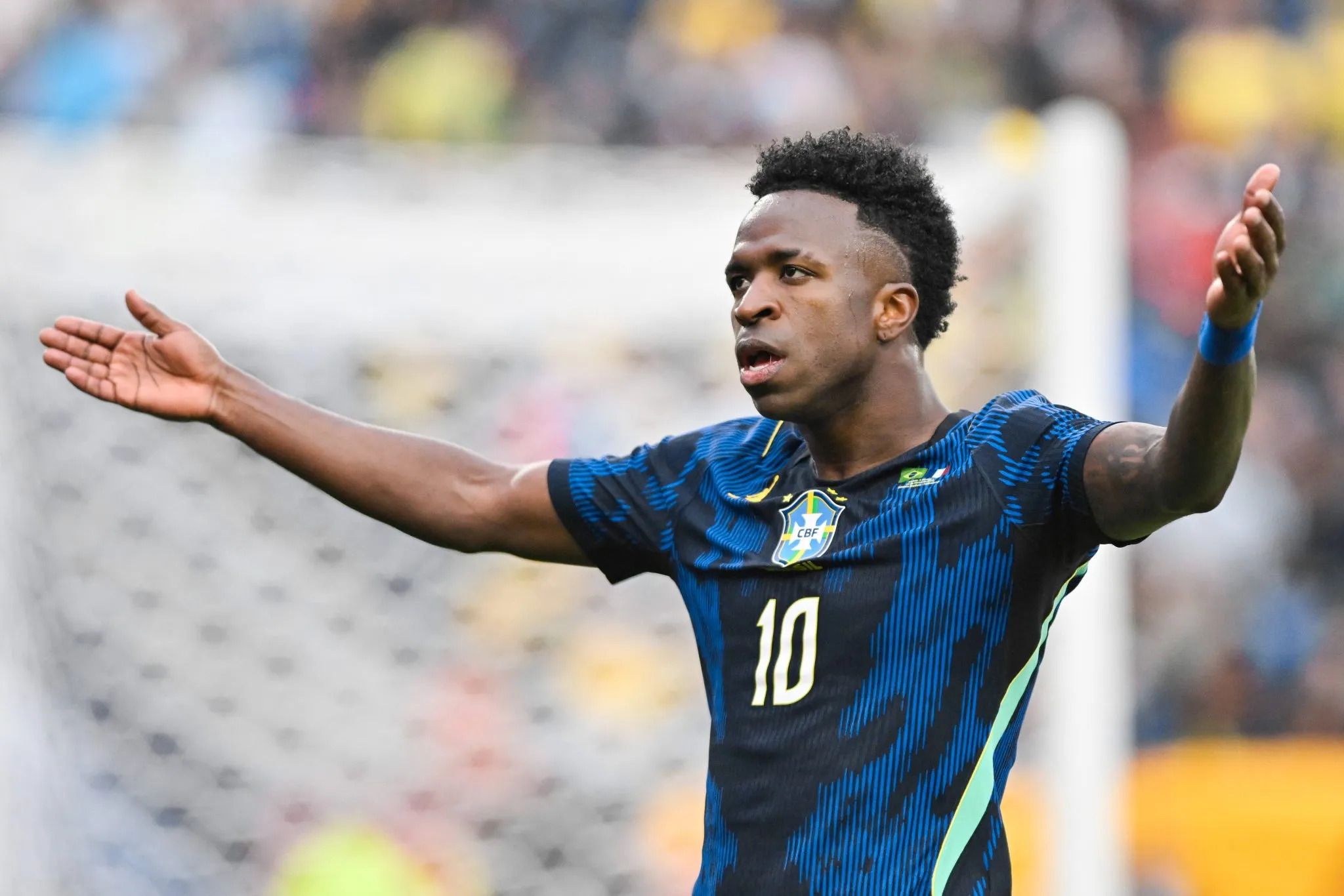 Vinicius J&uacute;nior durante amistoso da sele&ccedil;&atilde;o brasileira (Foto: IMAGO / Sports Press Photo)