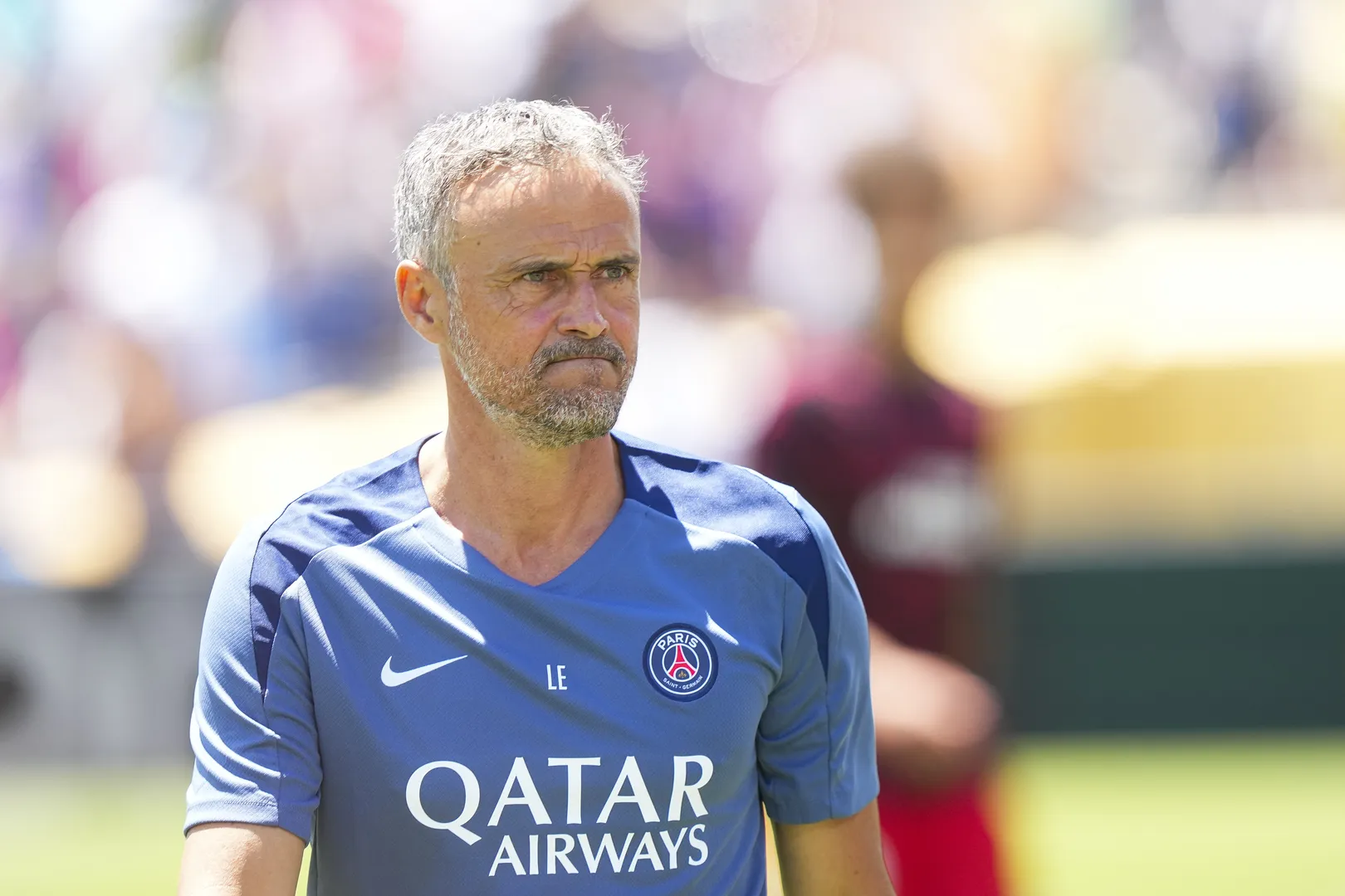 Luis Enrique, t&eacute;cnico do PSG, durante jogo do Mundial de Clubes