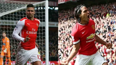 Com menos jogos, Giroud tem mais que o dobro de gols de Falcao Garc&iacute;a na temporada