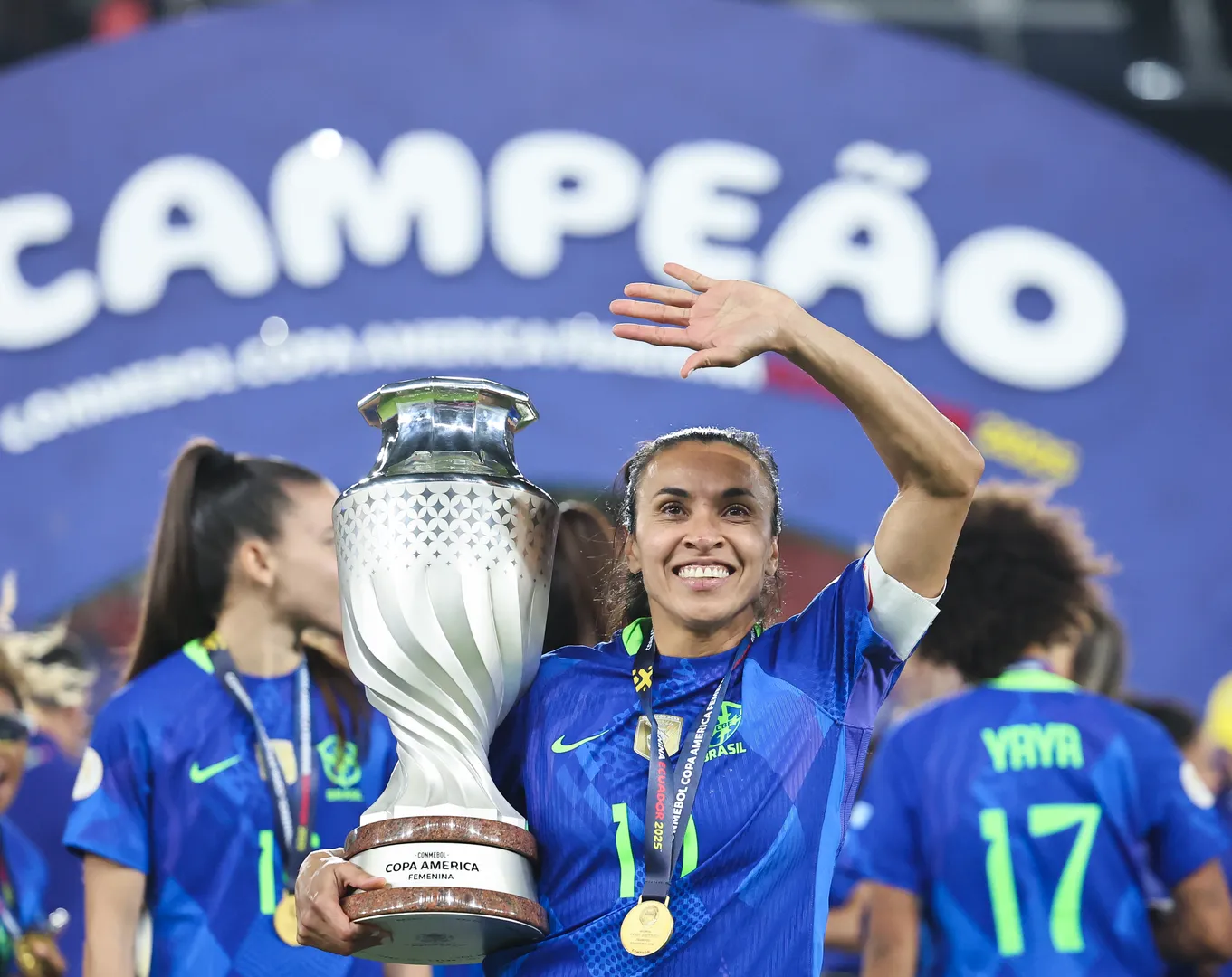 Marta conquista quarto t&iacute;tulo da Copa Am&eacute;rica Marta durante Copa Am&eacute;rica (Foto: L&iacute;via Villas Boas / CBF)