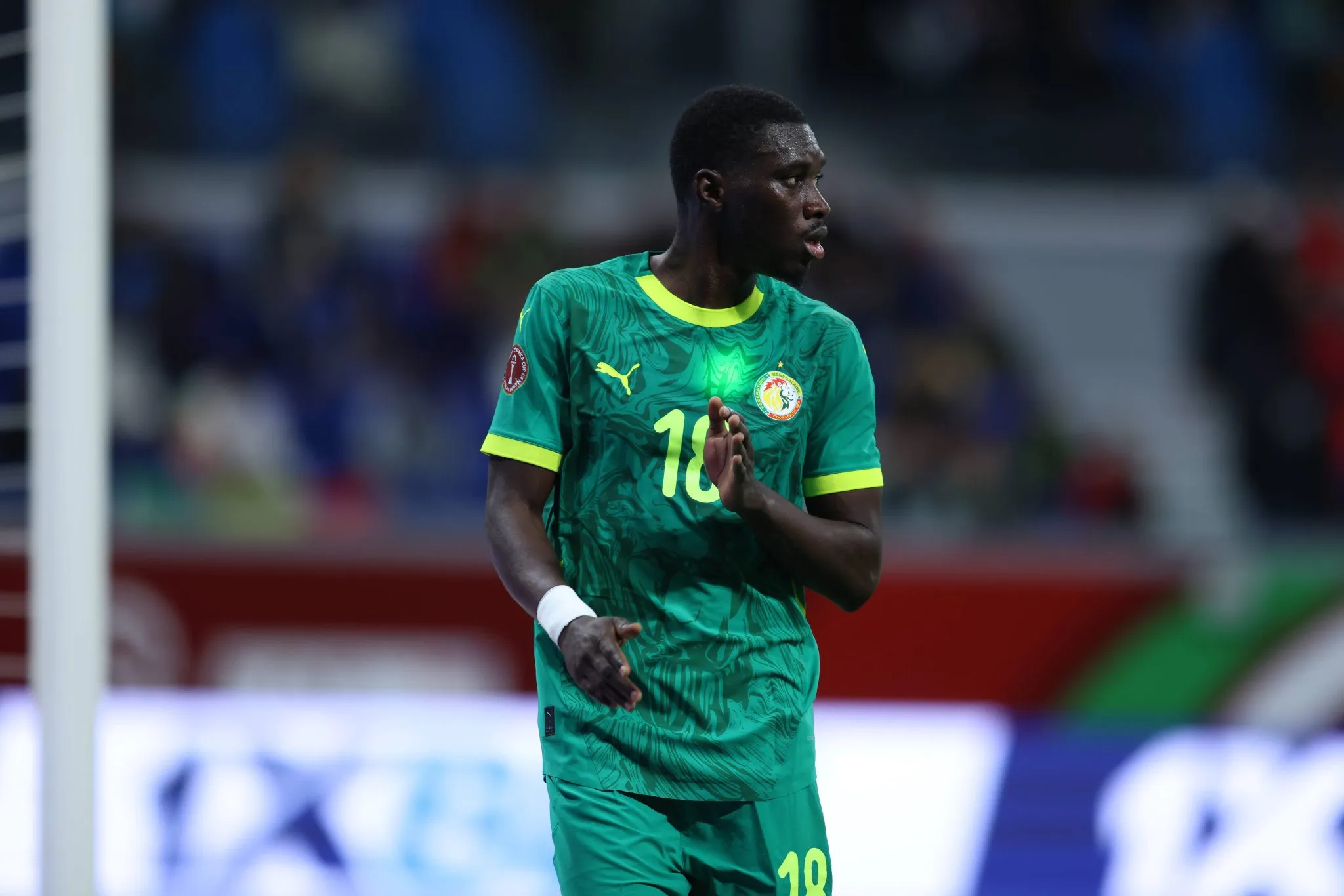 Ismaila Sarr durante a &uacute;ltima Copa Africana de Na&ccedil;&otilde;es (Foto: IMAGO / Sebastian Frej)