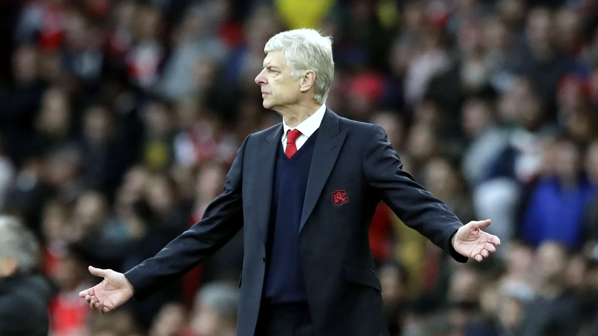 Ars&egrave;ne Wenger, t&eacute;cnico do Arsenal (AP Photo/Matt Dunham)