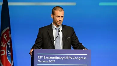 Presidente da Uefa prop&otilde;e maior controle financeiro e pede colabora&ccedil;&atilde;o de pol&iacute;ticos europeus