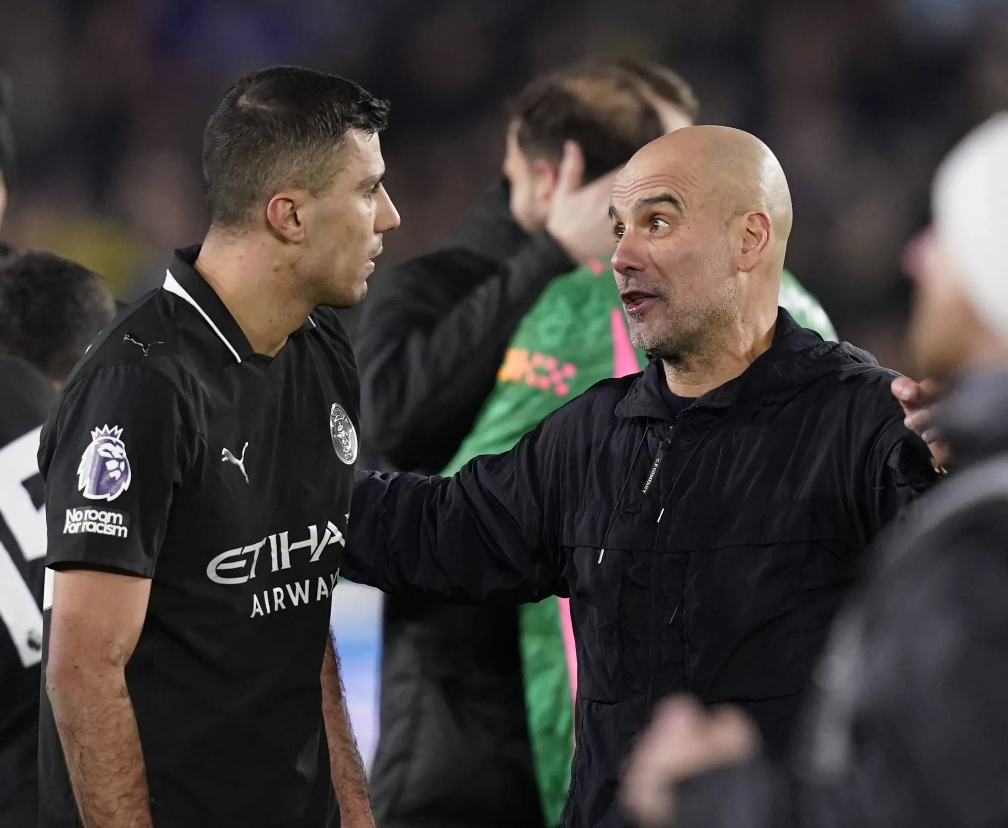 Rodri e Guardiola no Manchester City (Foto: Imago/Andrew Yates/Sportimage)
