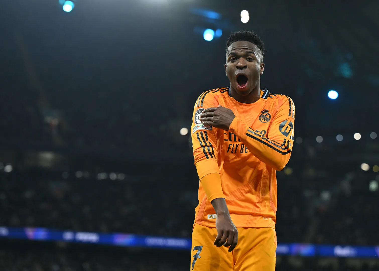 Vinicius Junior comemora gol do Real Madrid (Foto: Imago)