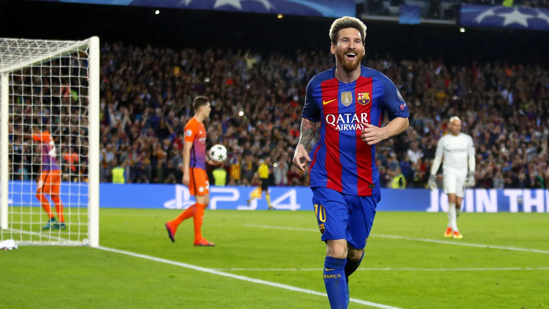 Lamban&ccedil;a de Bravo e inspira&ccedil;&atilde;o de Messi bastaram para Barcelona sapecar o Manchester City