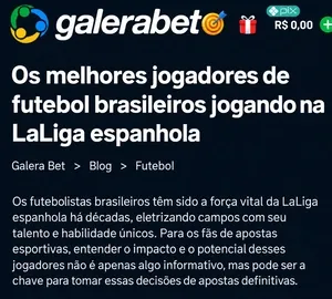 Blog da Galera Bet com guias, tutoriais e dados estat&iacute;sticos do futebol
