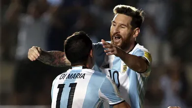 Di Maria: &ldquo;Somos candidatos a ganhar a Copa porque temos Messi&rdquo;