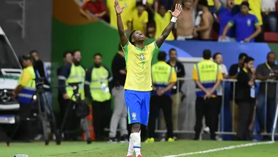 &lsquo;Ouro para o Brasil&rsquo;: imprensa internacional repercute &lsquo;her&oacute;i&rsquo; Vini Jr ap&oacute;s vit&oacute;ria da Sele&ccedil;&atilde;o