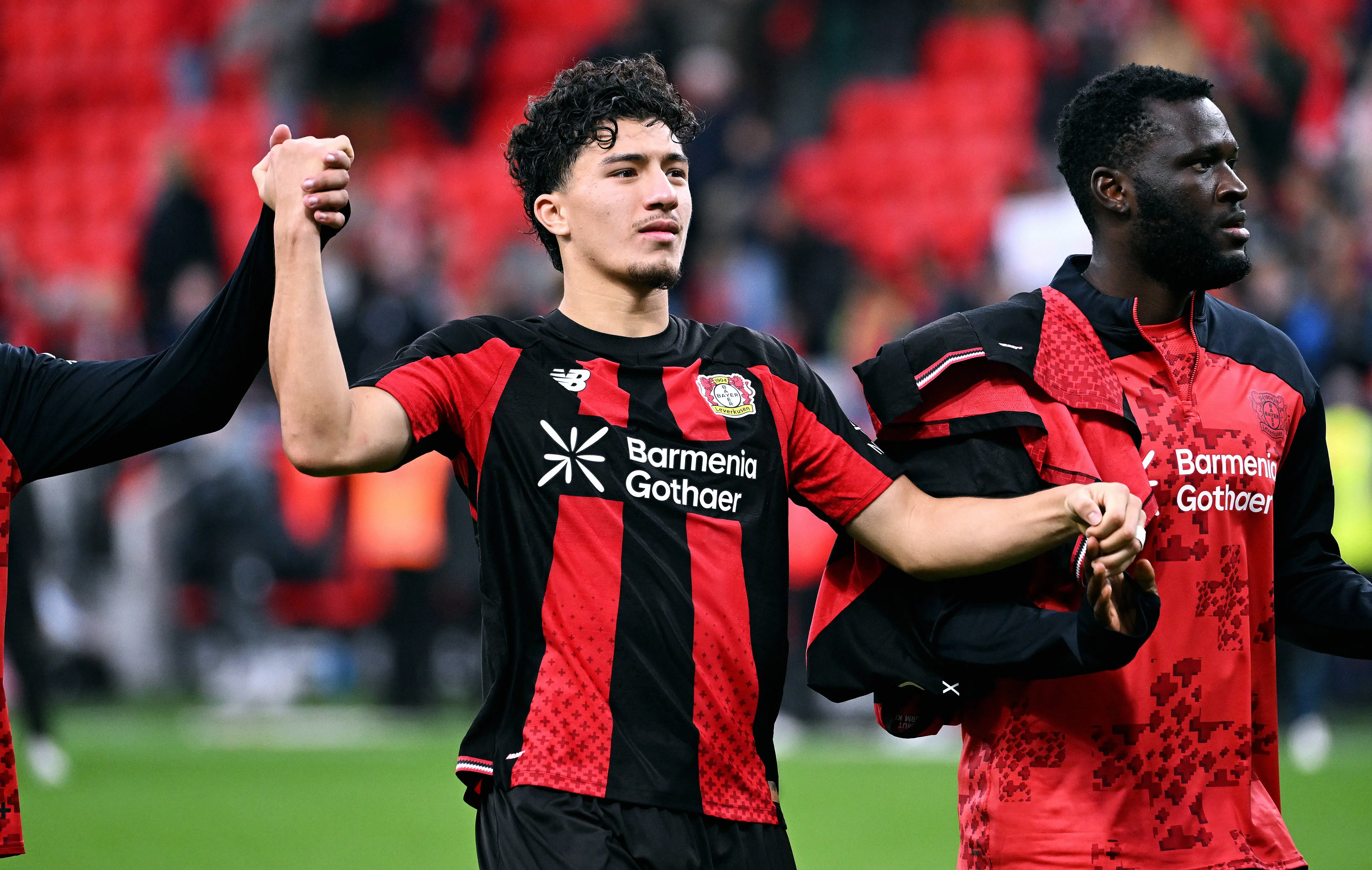  Ibrahim Maza em jogo do Bayer Leverkusen