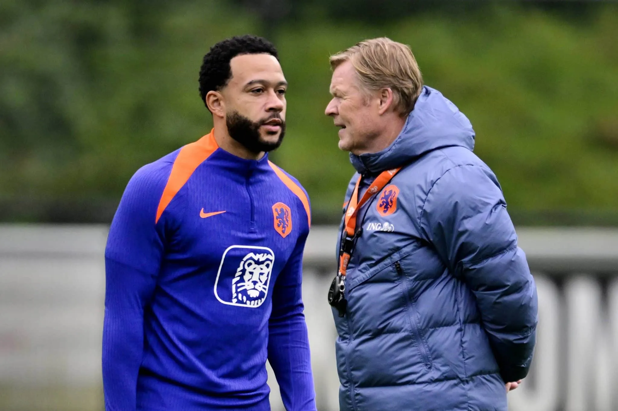 Memphis e Koeman pela sele&ccedil;&atilde;o neerlandesa (Foto: Imago/ANP)