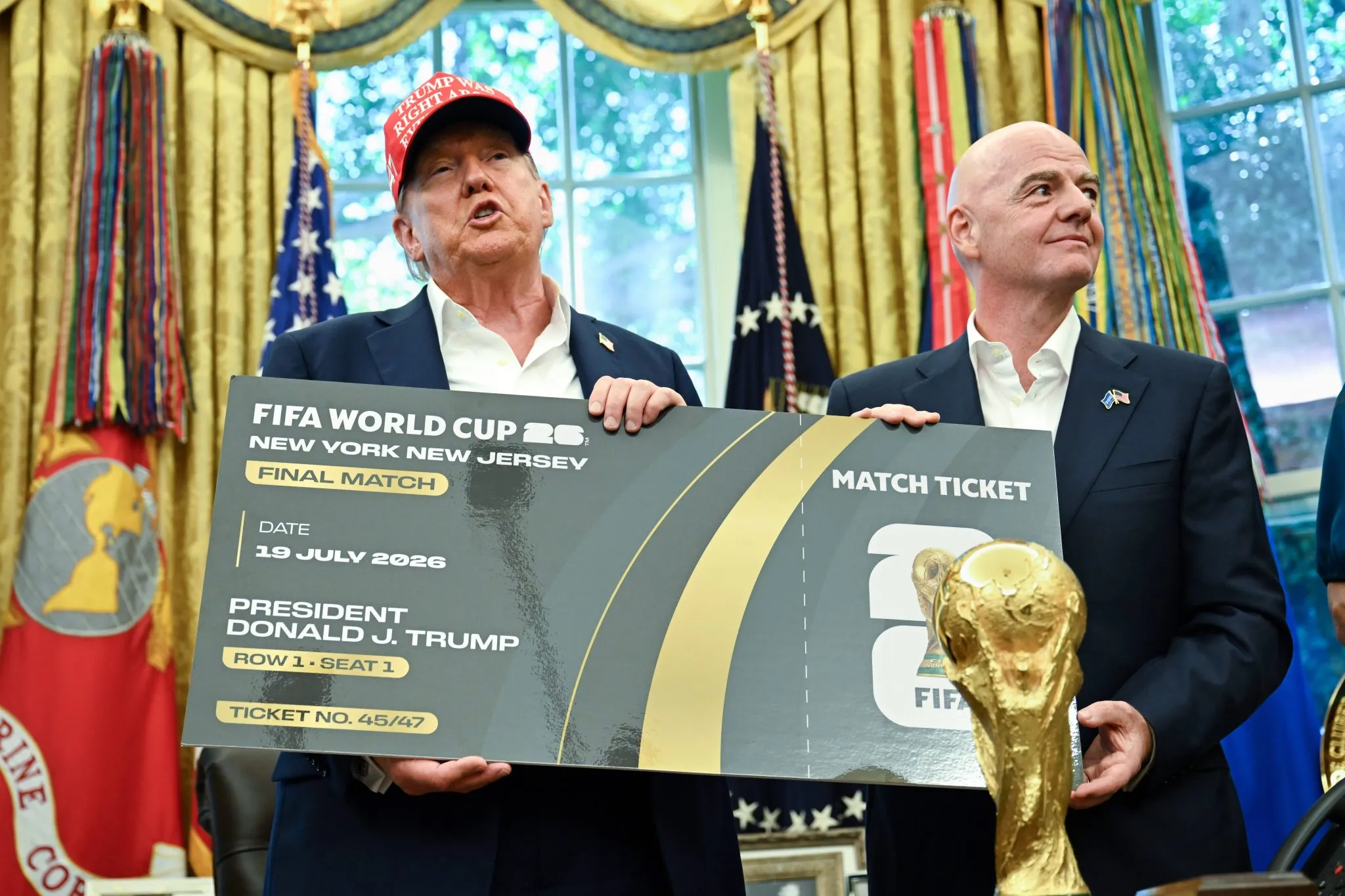Donald Trump, presidente dos Estados Unidos, e Gianni Infantino, presidente da Fifa (Foto: Imago/Cover-Images)
