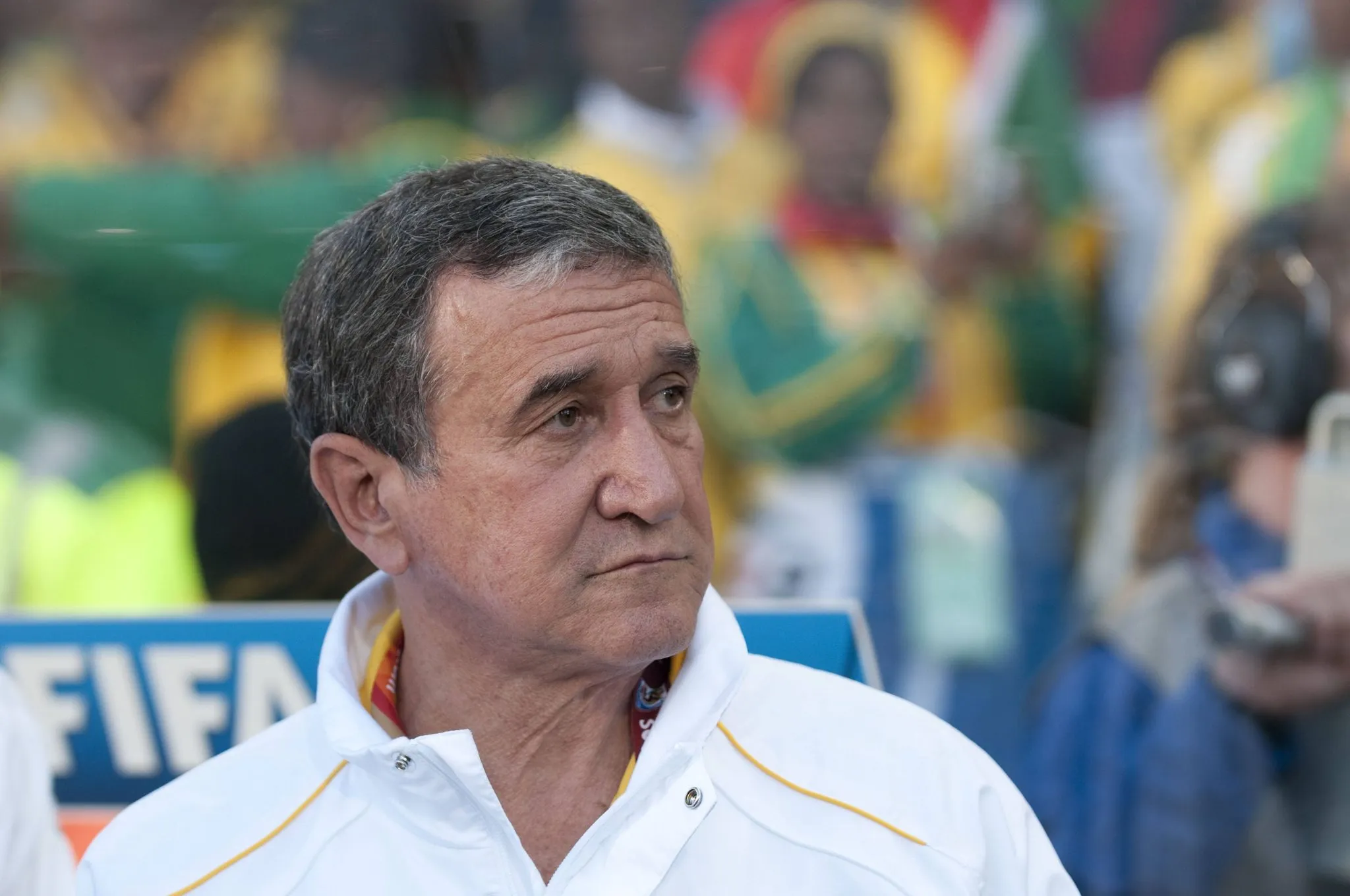 Carlos Alberto Parreira em jogo da &Aacute;frica do Sul