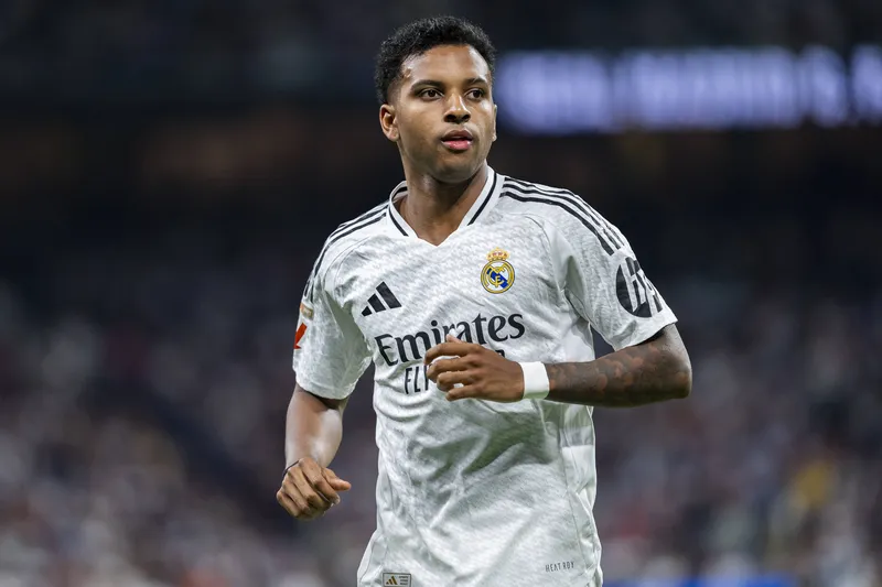 Rodrygo em a&ccedil;&atilde;o pelo Real Madrid 