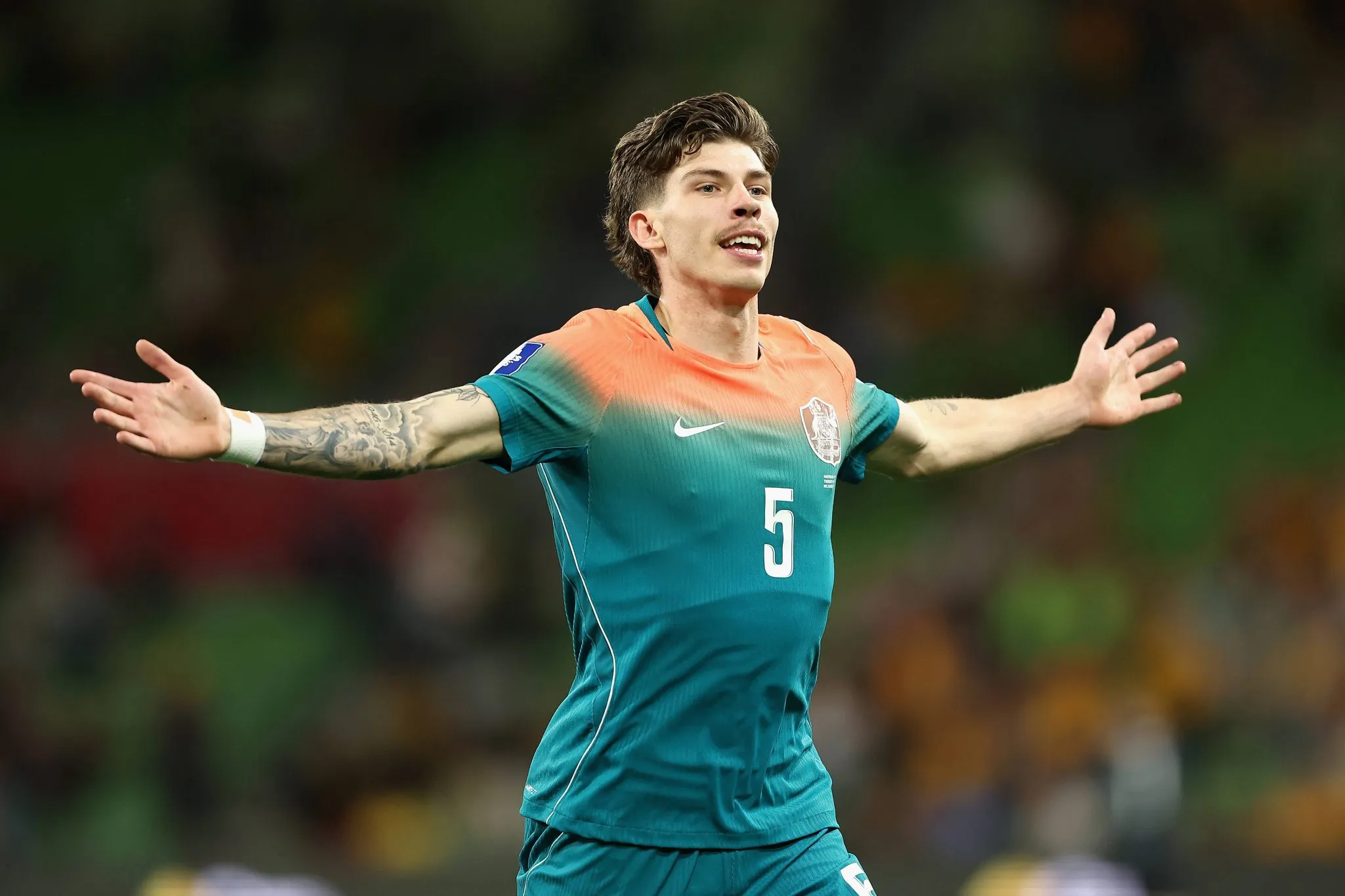 Jordan Bos, da Austr&aacute;lia, com seu uniforme n&atilde;o t&atilde;o agrad&aacute;vel