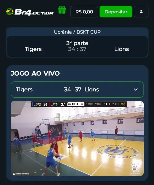 Br4bet tem streaming ao vivo para ligas alternativas de futebol, basquete e outros esportes