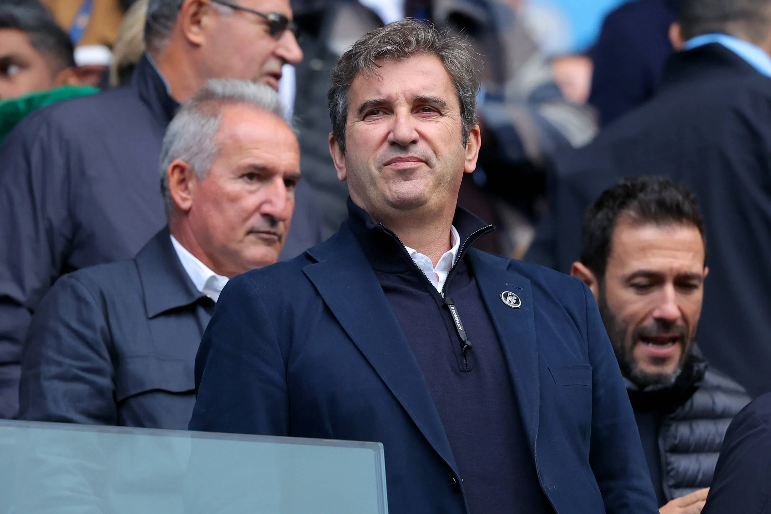 O CEO do Manchester City, Ferran Soriano, acompanha jogo contra o Ipswich