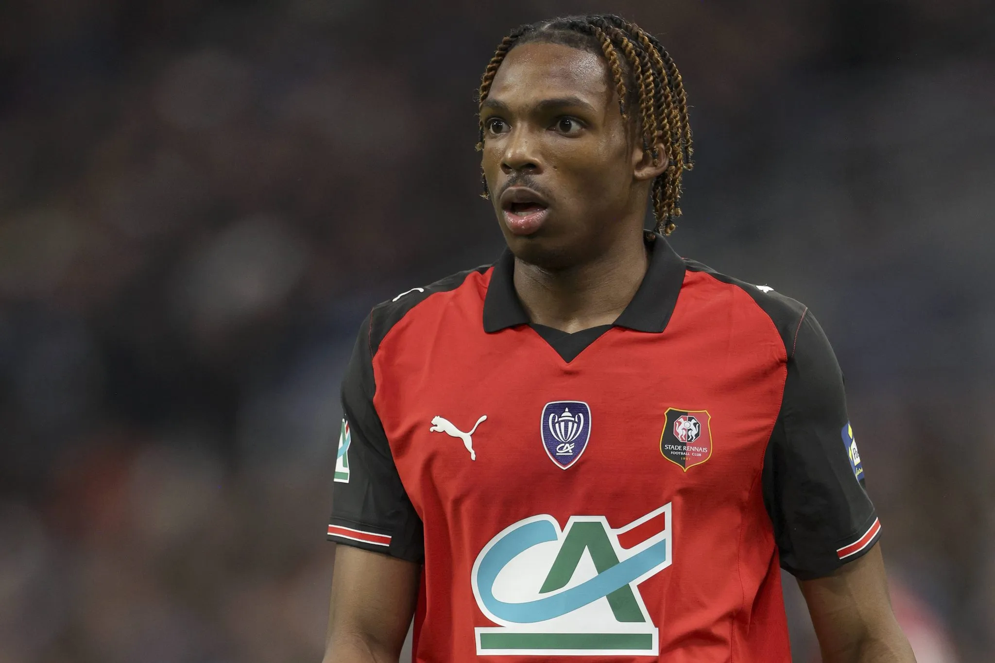 Jeremy Jacquet em jogo pelo Rennes