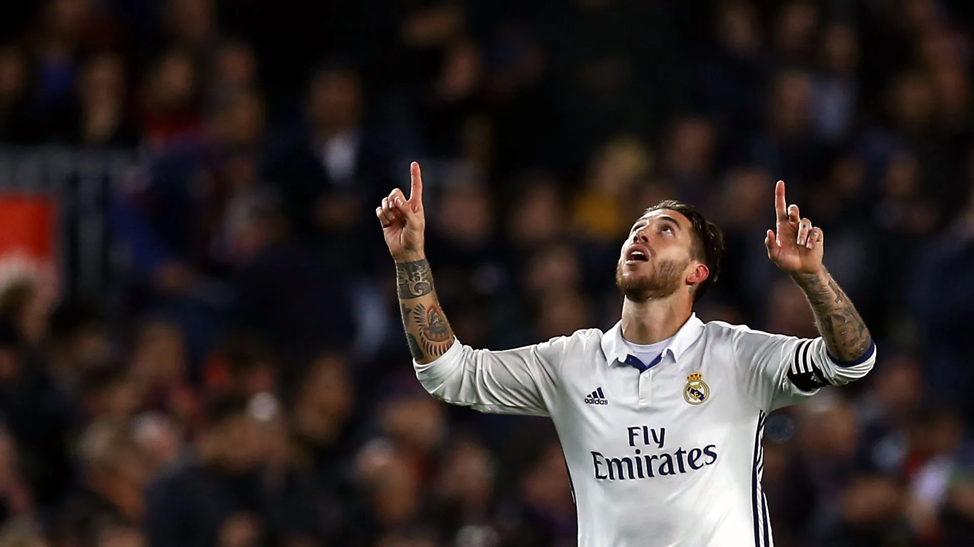 Sergio Ramos comemora o gol do Real Madrid (AP Photo/Francisco Seco)