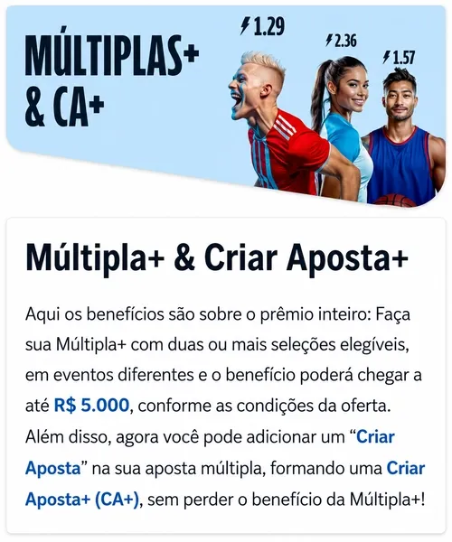 M&uacute;ltipla + e Criar Aposta + da Sportingbet