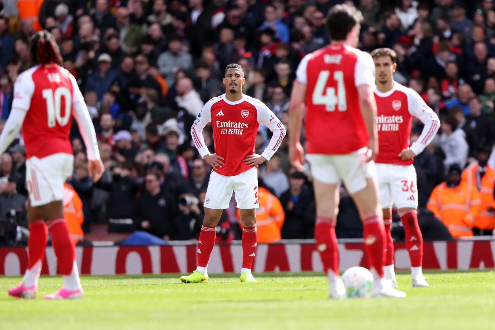 Jogadores do Arsenal durante derrota para o Bournemouth