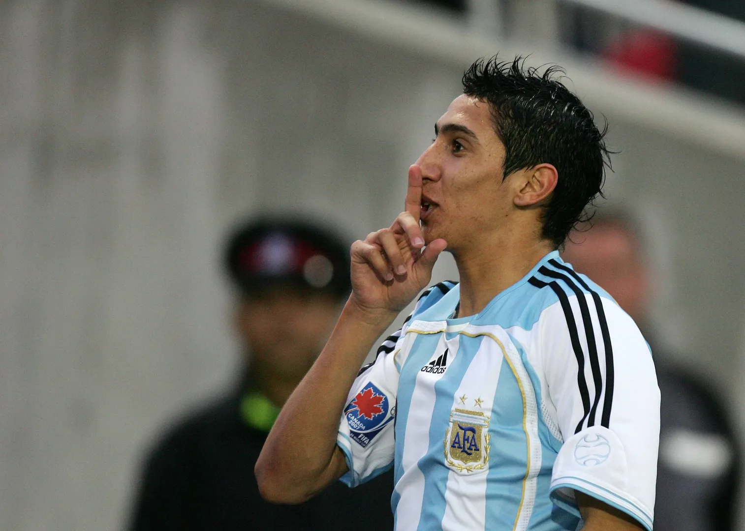 Foto: (Imago) - &Aacute;ngel Di Mar&iacute;a, pela sele&ccedil;&atilde;o argentina sub-20