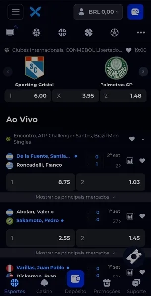 P&aacute;gina inicial da Receba Bet com cat&aacute;logo de jogos