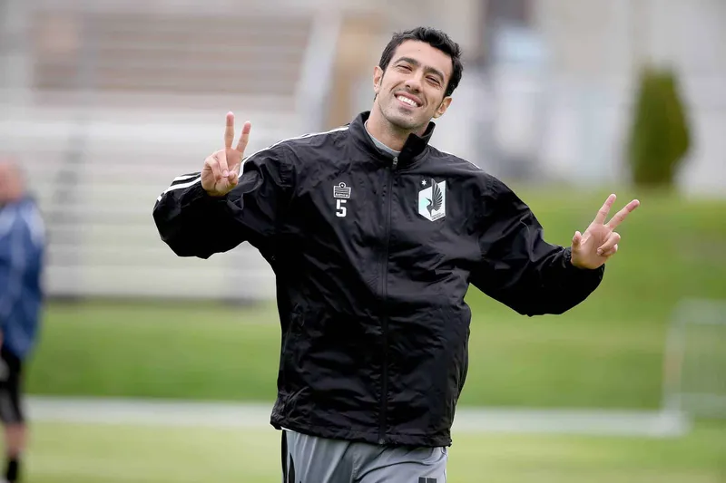 Tiago Calvano durante treino do Minessota United 