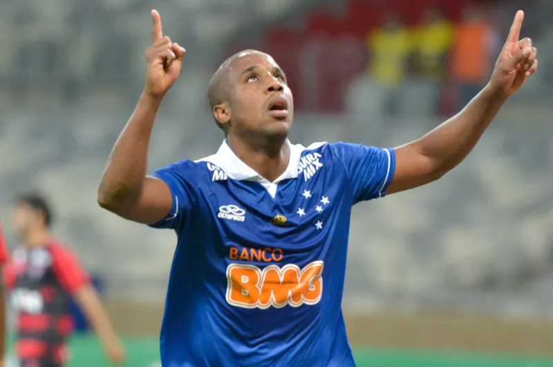 Borges comemora gol marcado pelo Cruzeiro no Brasileir&atilde;o de 2013