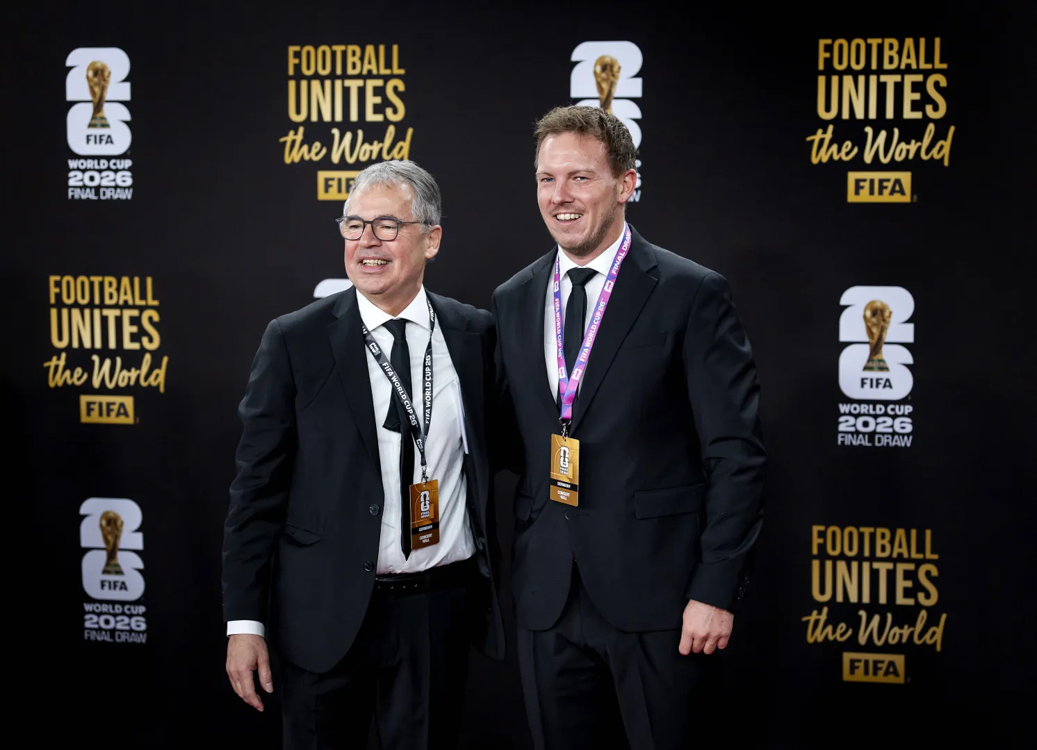 Julian Nagelsmann, t&eacute;cnico da Alemanha, no sorteio da Copa do Mundo