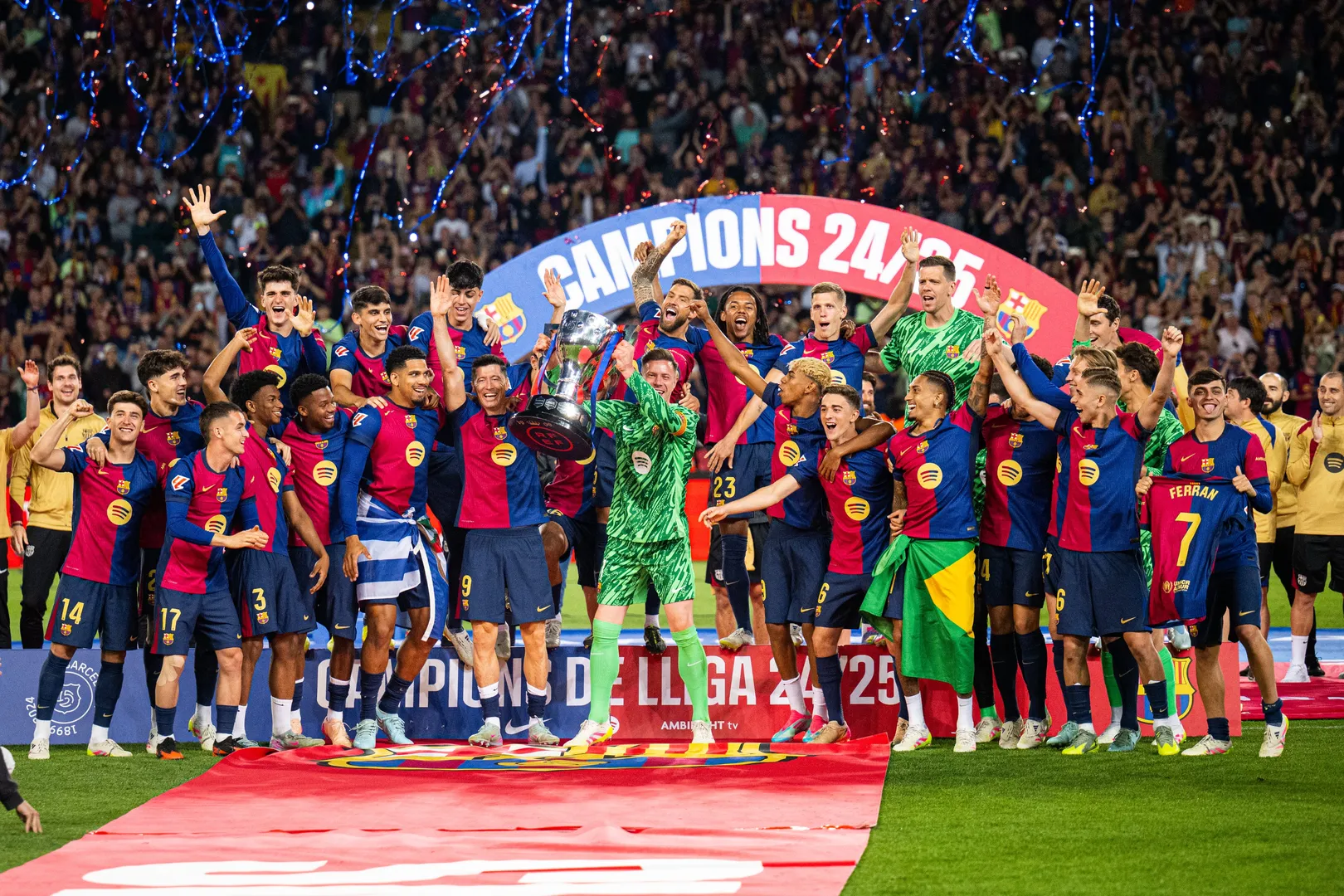 Barcelona foi campe&atilde;o de La Liga 2024/25 (Foto: Divulga&ccedil;&atilde;o/Barcelona)