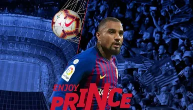 At&eacute; no videogame pareceria surreal, mas o Bar&ccedil;a realmente trouxe Kevin-Prince Boateng