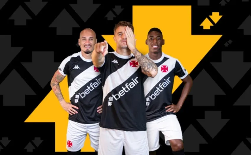 Banner de confirma&ccedil;&atilde;o do patroc&iacute;nio da Betfair no Vasco