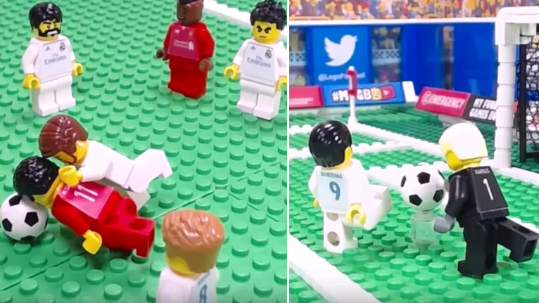 [V&iacute;deo] A final da Champions entre Real Madrid e Liverpool foi recriada em Lego