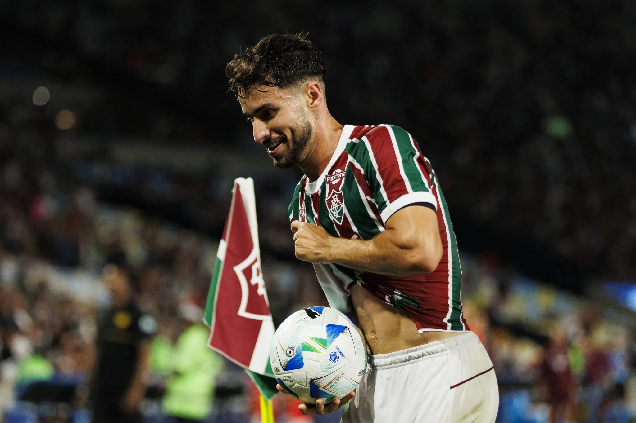 Matheus Martinelli comemora gol pelo Fluminense