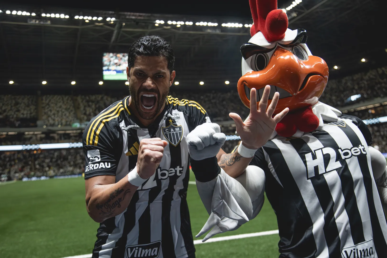 Hulk alcan&ccedil;a marca de 500 gols na carreira (Foto: Foto: Pedro Souza / Atl&eacute;tico)