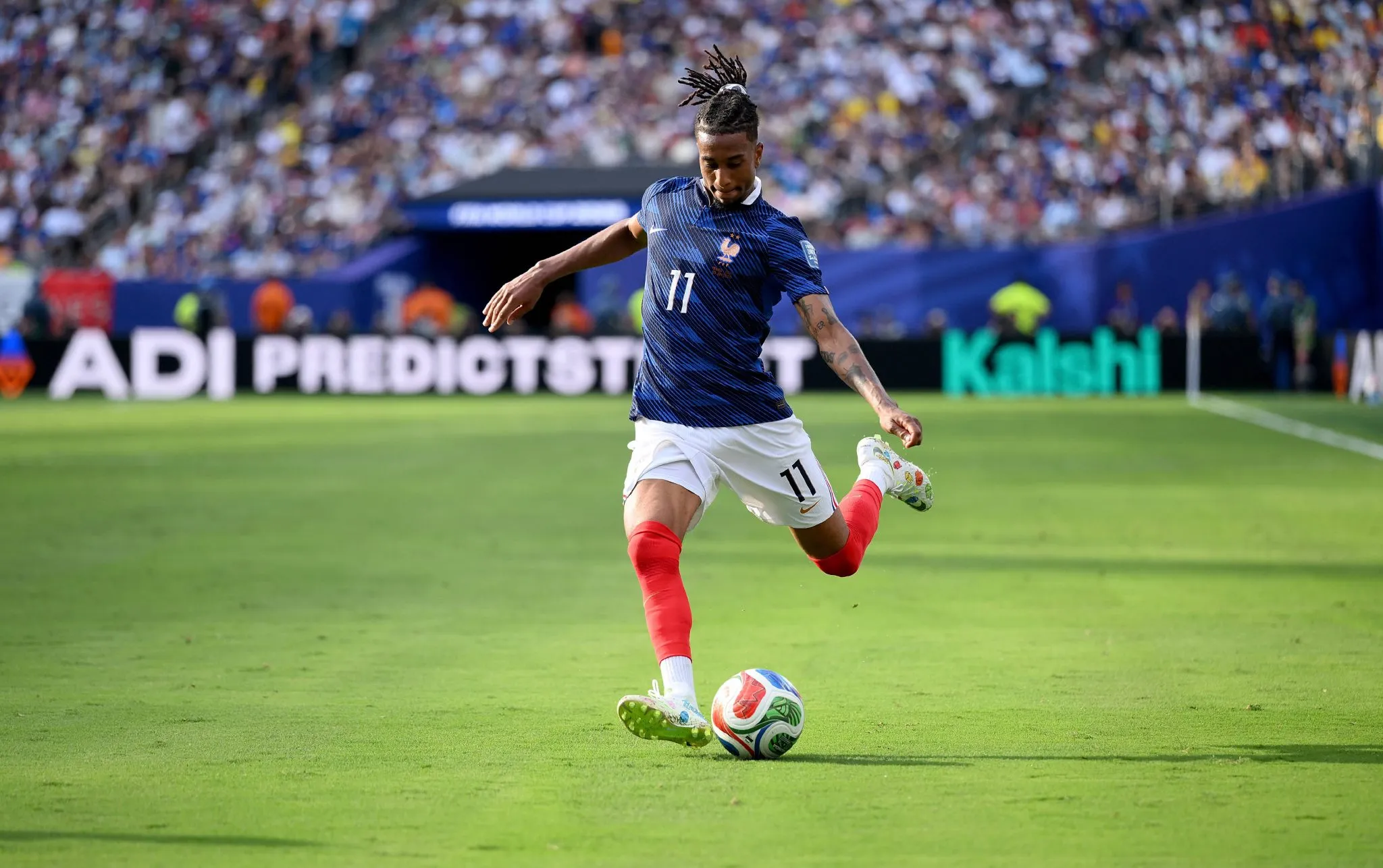 Olise em a&ccedil;&atilde;o pela sele&ccedil;&atilde;o francesa na Copa do Mundo