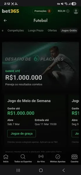 Desafio 6 placares bet365: como participar do bol&atilde;o exclusivo