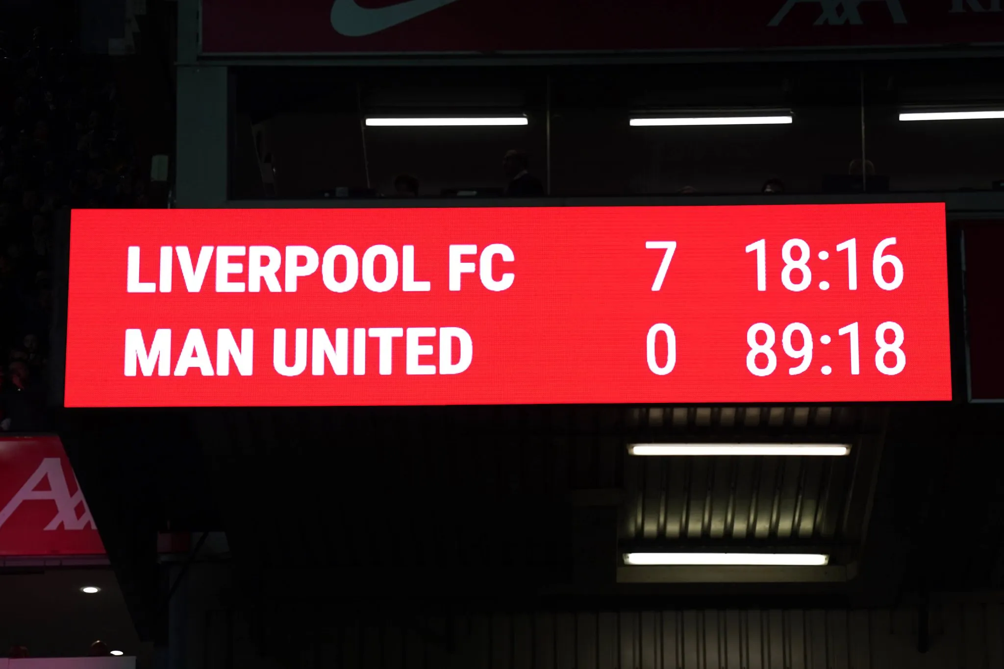 Liverpool fez 7 a 0 no Manchester United na hist&oacute;ria recente