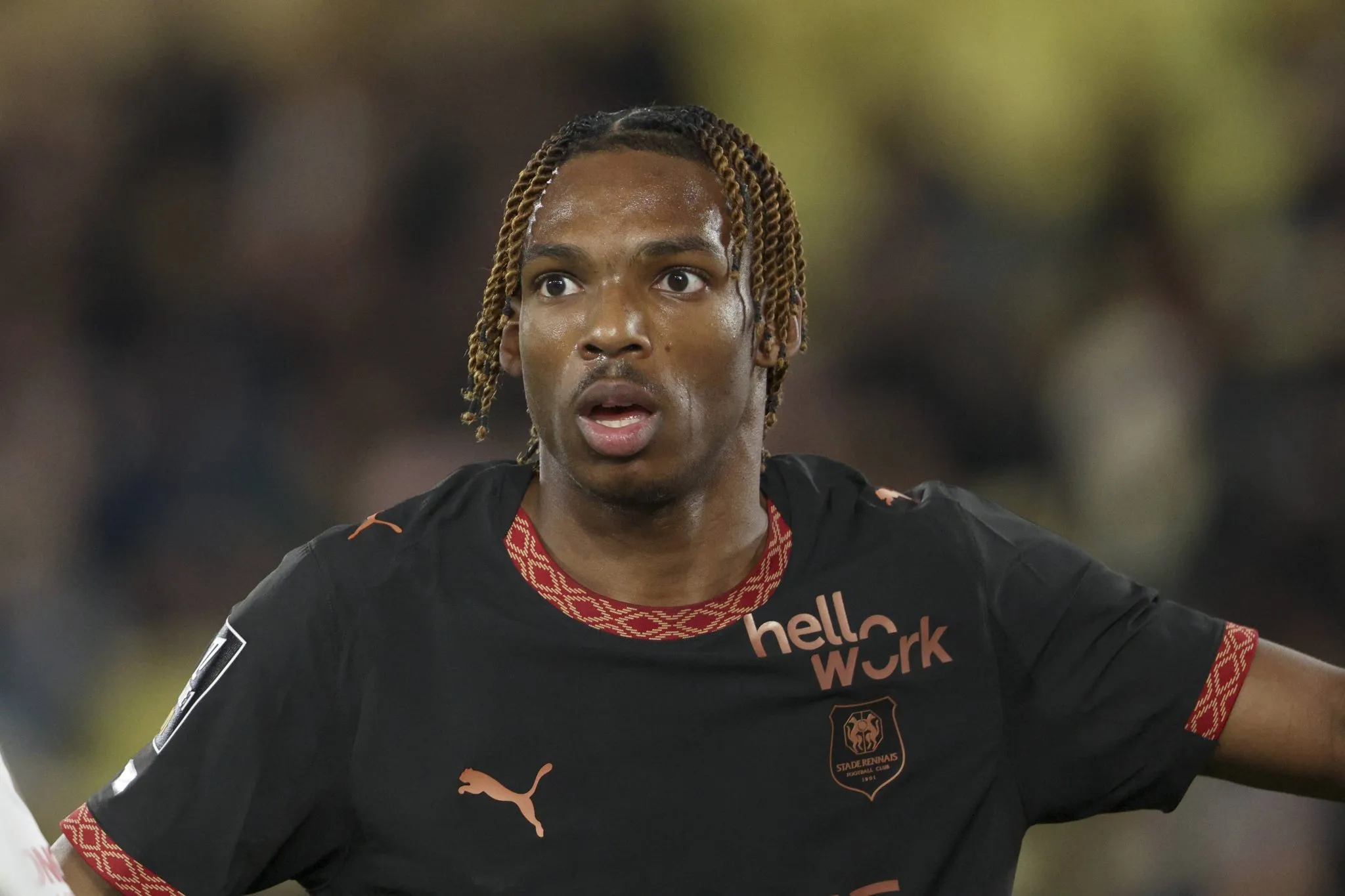 J&eacute;r&eacute;my Jacquet em a&ccedil;&atilde;o pelo Rennes 
