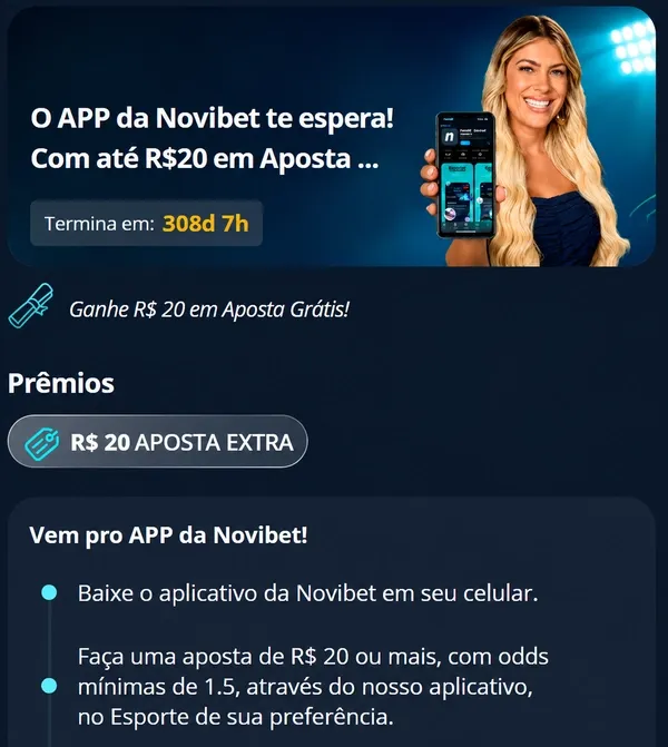 Banner promocional de free bet na Novibet
