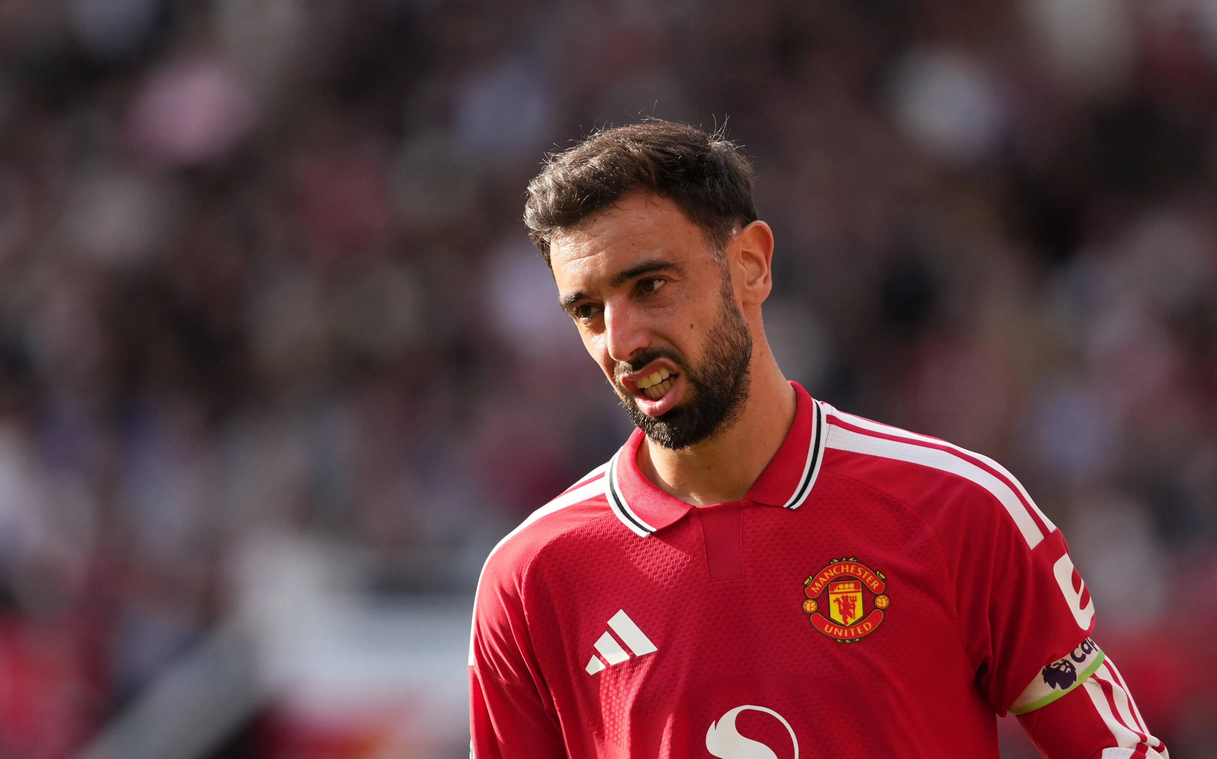 Bruno Fernandes em jogo do Manchester United