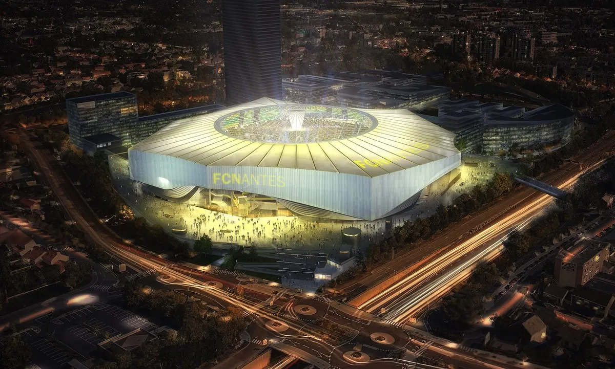 O Nantes apresentou as primeiras imagens de seu novo est&aacute;dio, previsto para 2022