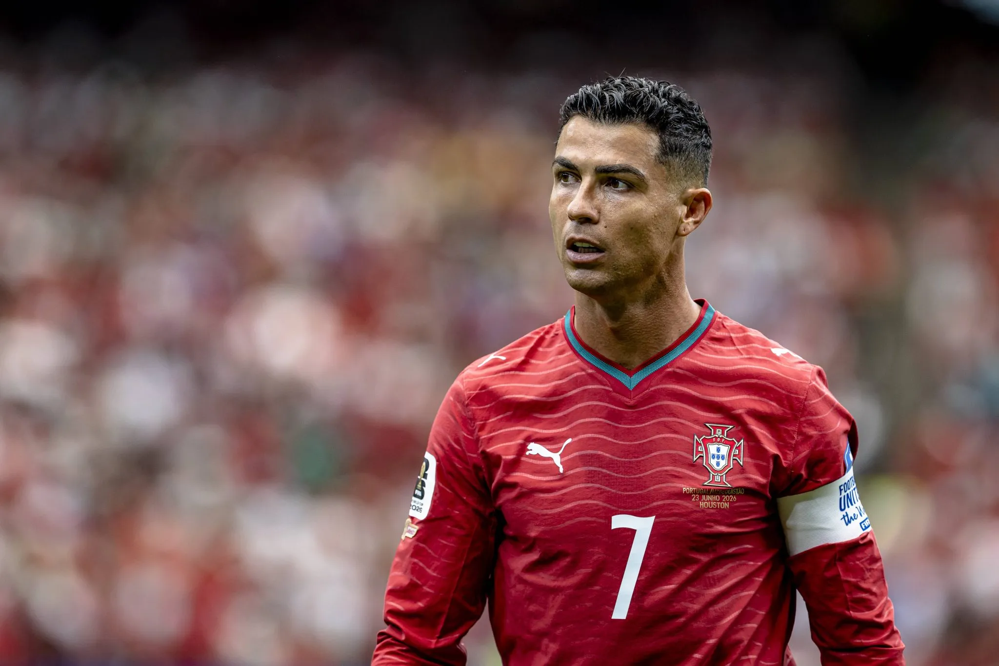 Cristiano Ronaldo em jogo de Portugal na Copa do Mundo