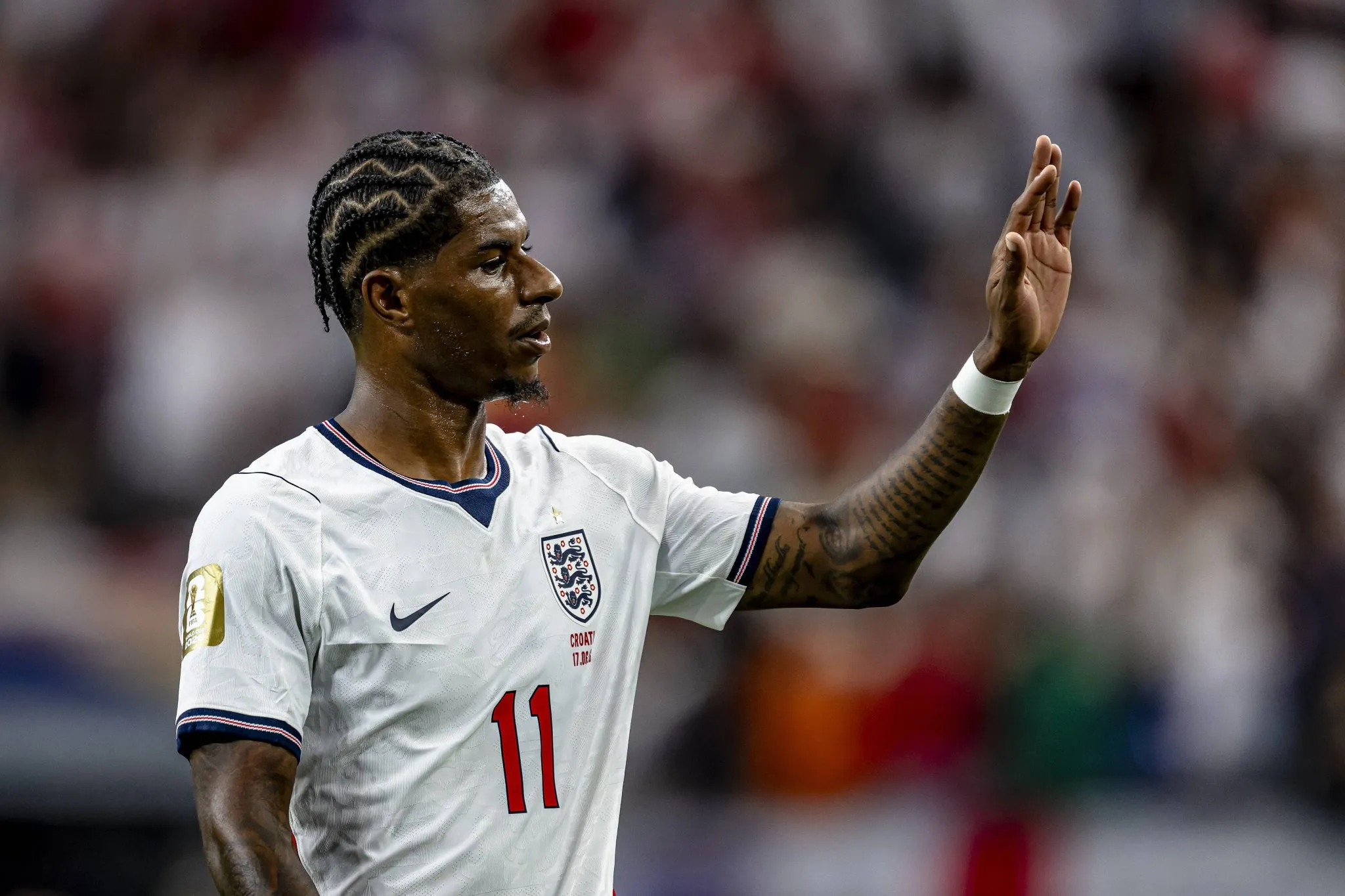 Rashford ap&oacute;s gol marcado pela Inglaterra