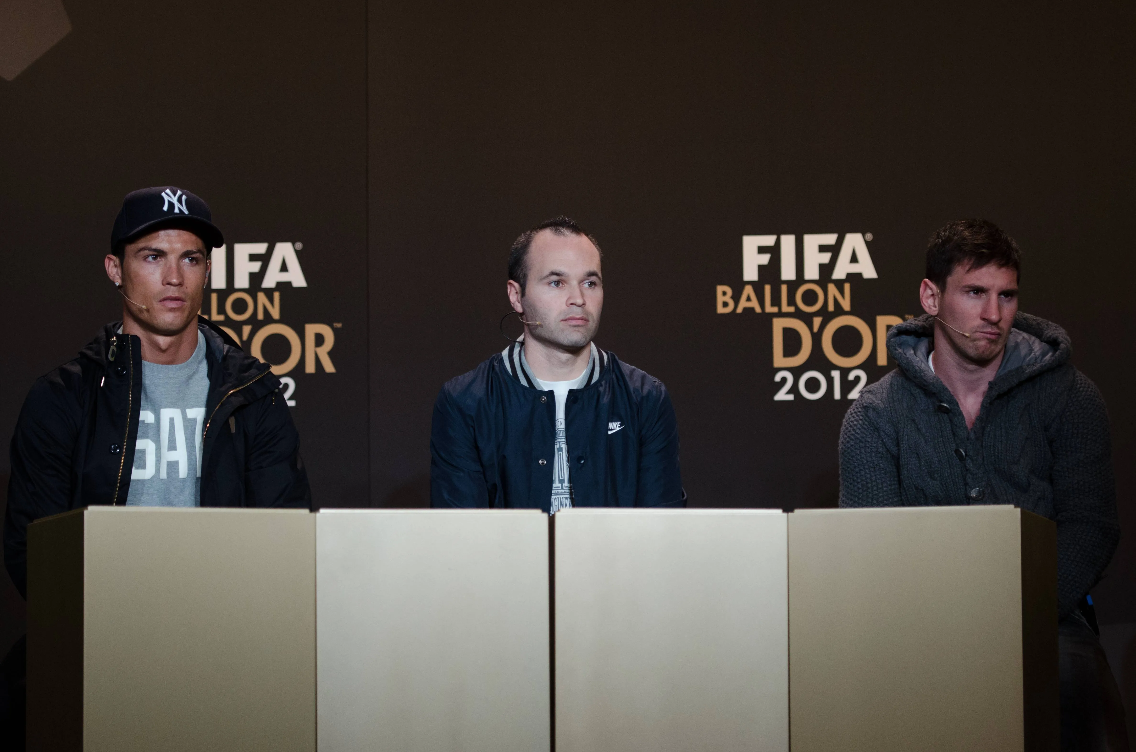 Iniesta também disputou a Bola de Ouro em 2012