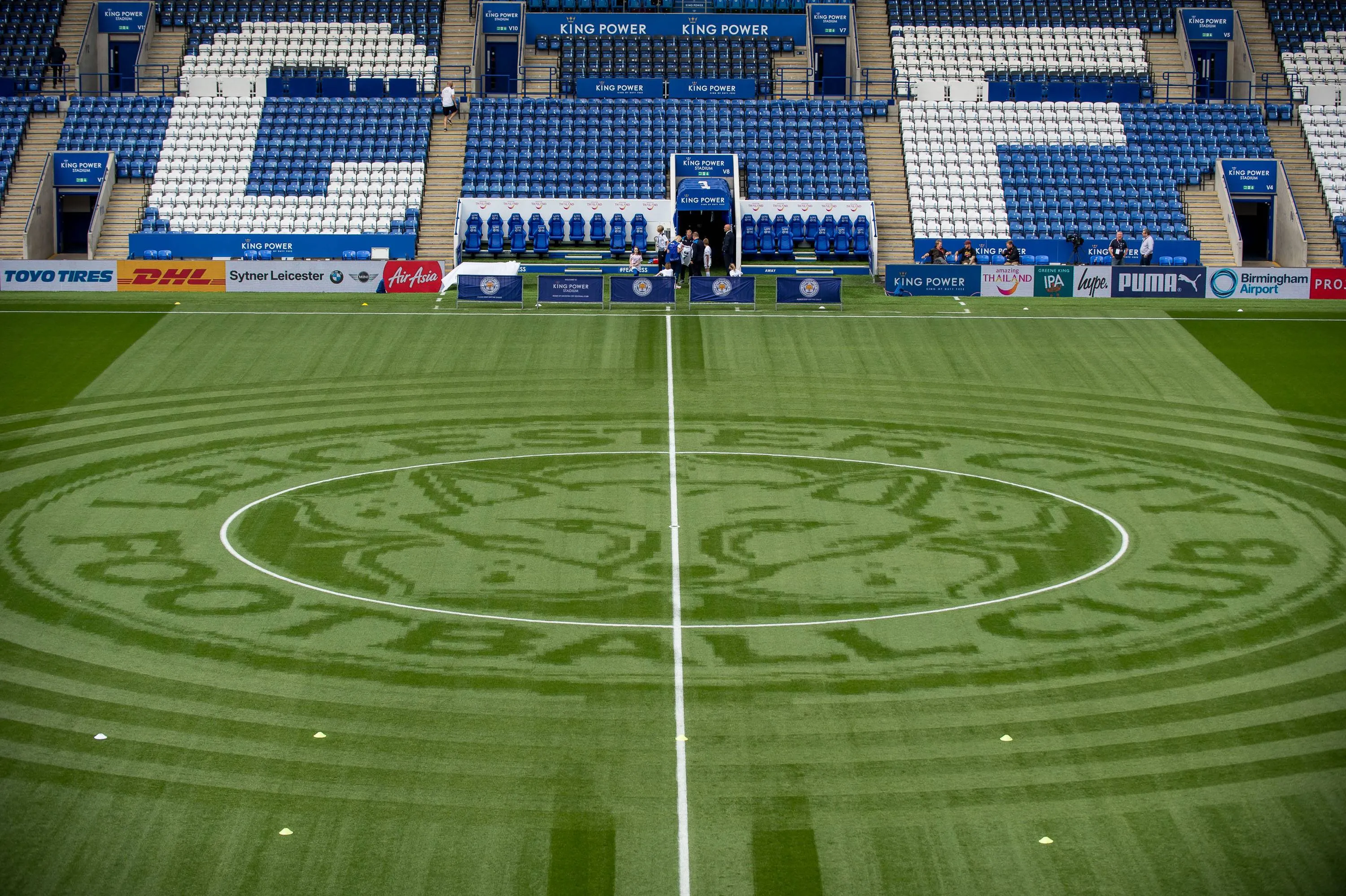 King Power Stadium, do Leicester, antes de jogo da Premier League em 2017